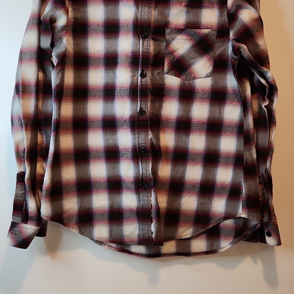 Pendleton Flannel Shirt Women's Size Medium Gray/Black/White EUC VERY NICE!! - Picture 6 of 11